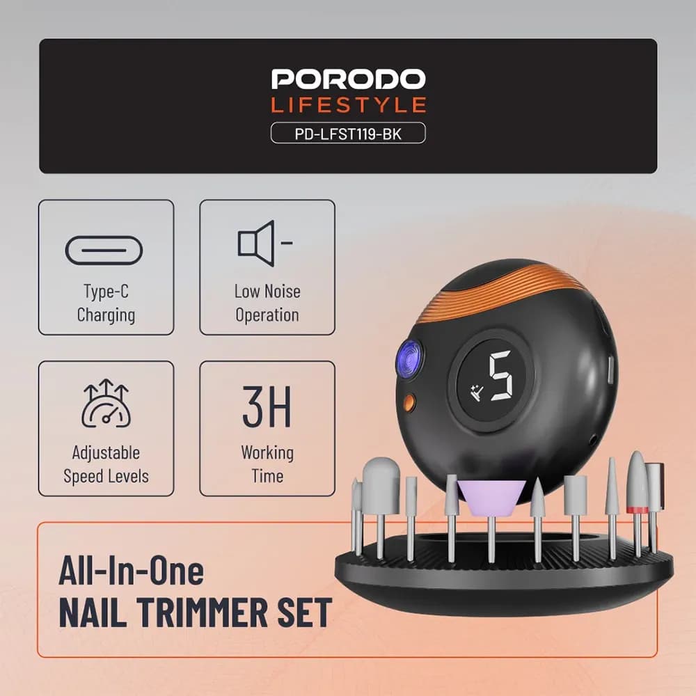 ست ناخن‌گیر چندکاره پرودو مدل All-In-One Nail Trimmer (کوتاه کردن و پولیش ناخن) — تصویر ۶