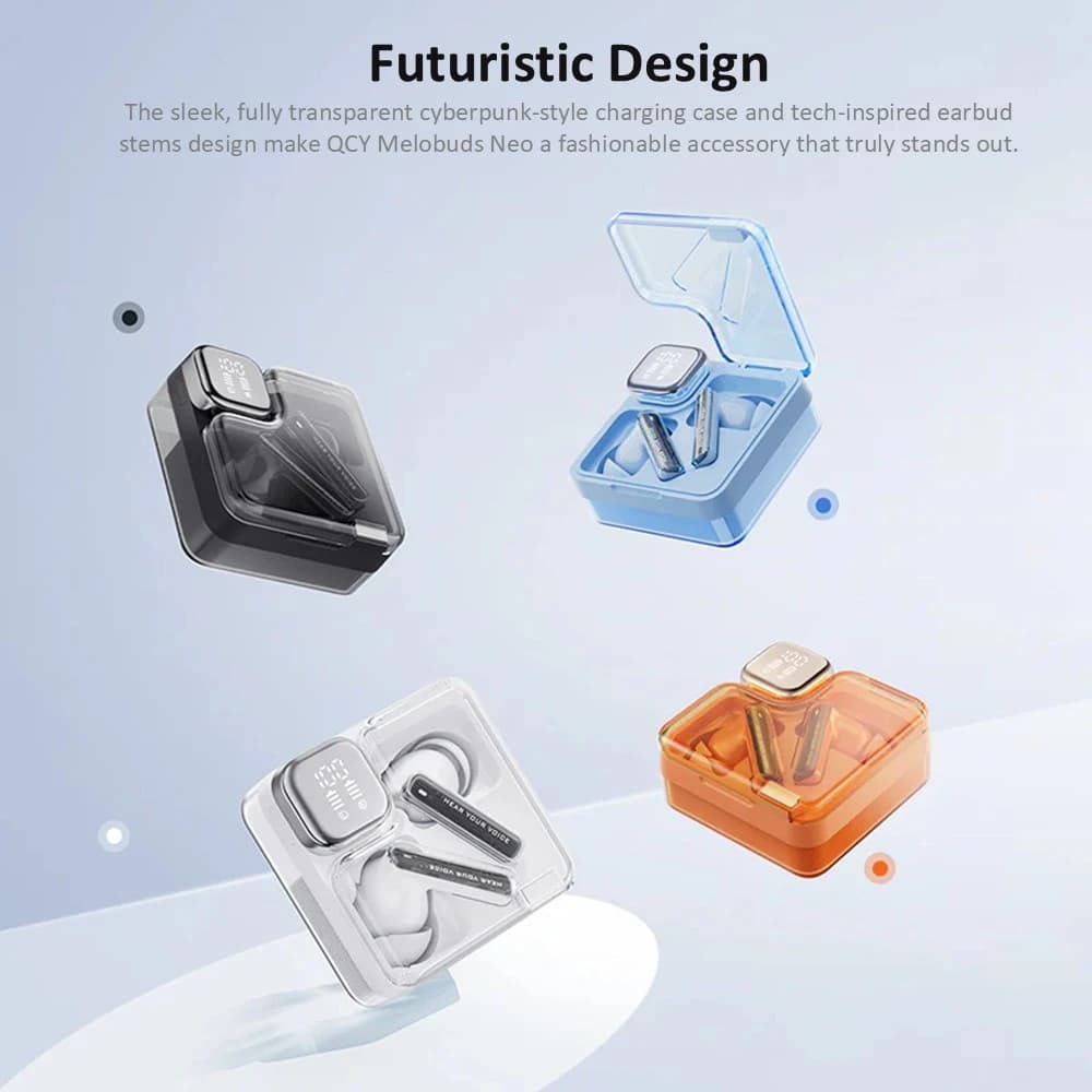 هدفون بلوتوثی شیائومی مدل QCY MeloBuds Neo Wireless Earbuds — تصویر ۶