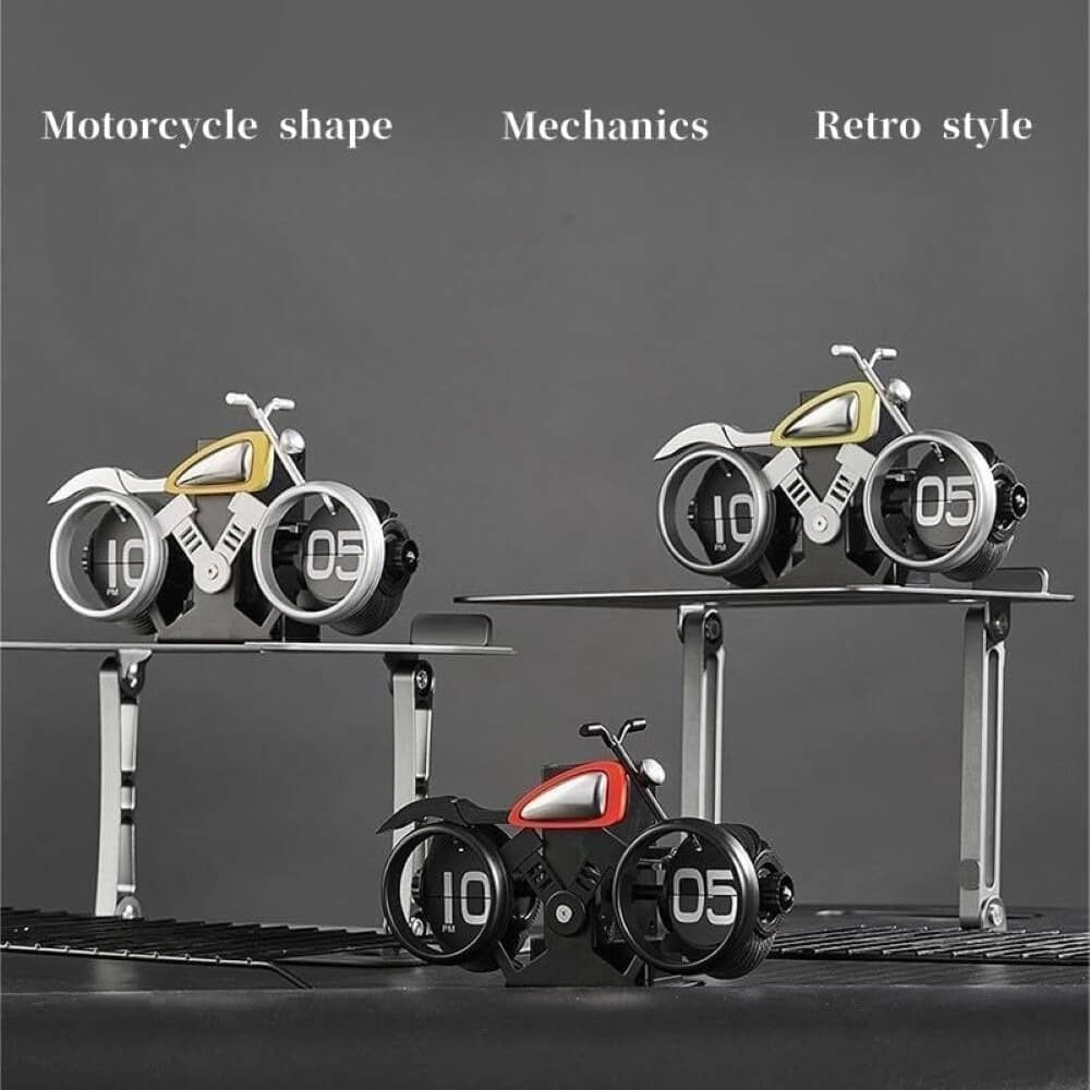 ساعت روميزی طرح موتور فلیپ کلاک مدل Flip Clock MotorCycle F116 — تصویر ۵