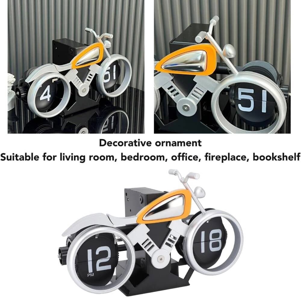 ساعت روميزی طرح موتور فلیپ کلاک مدل Flip Clock MotorCycle F116 — تصویر ۷
