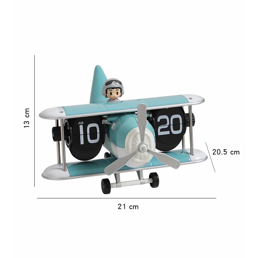 ساعت روميزی طرح هواپيما فلیپ کلاک مدل Flip Clock Airplane HY-F125 — تصویر ۹