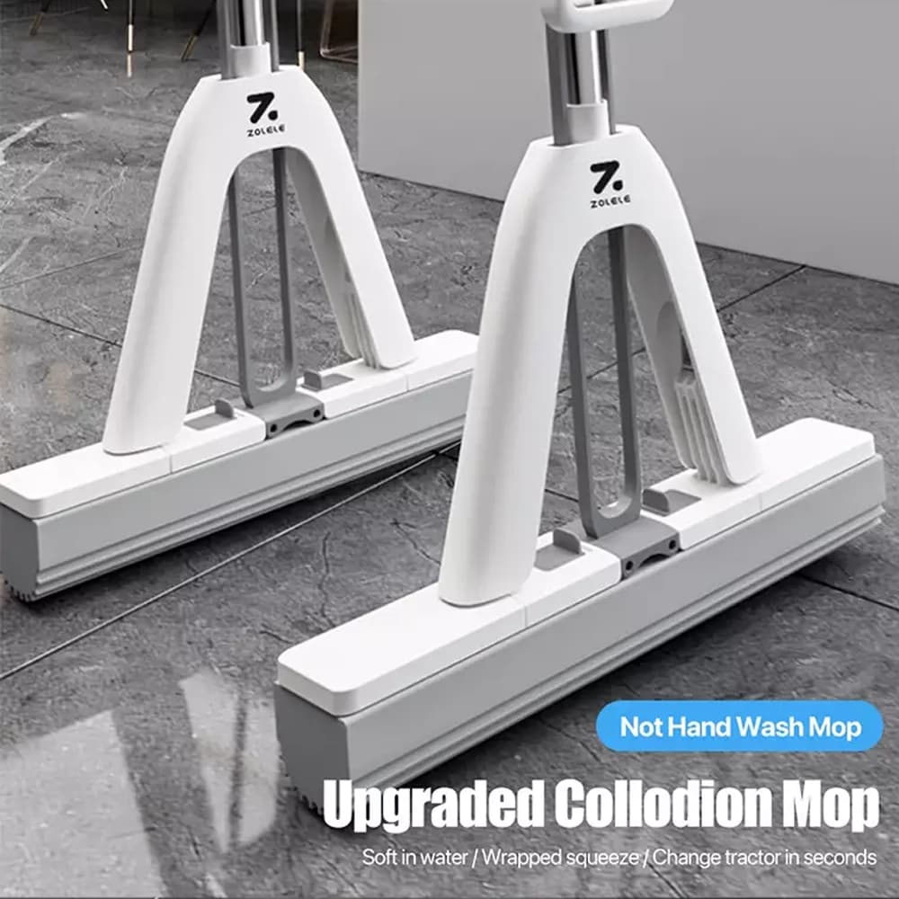 تی زمین شوی شیائومی مدل Zolele Glue Cotton Mop Absorbent Sponge Mop HM33 — تصویر ۴