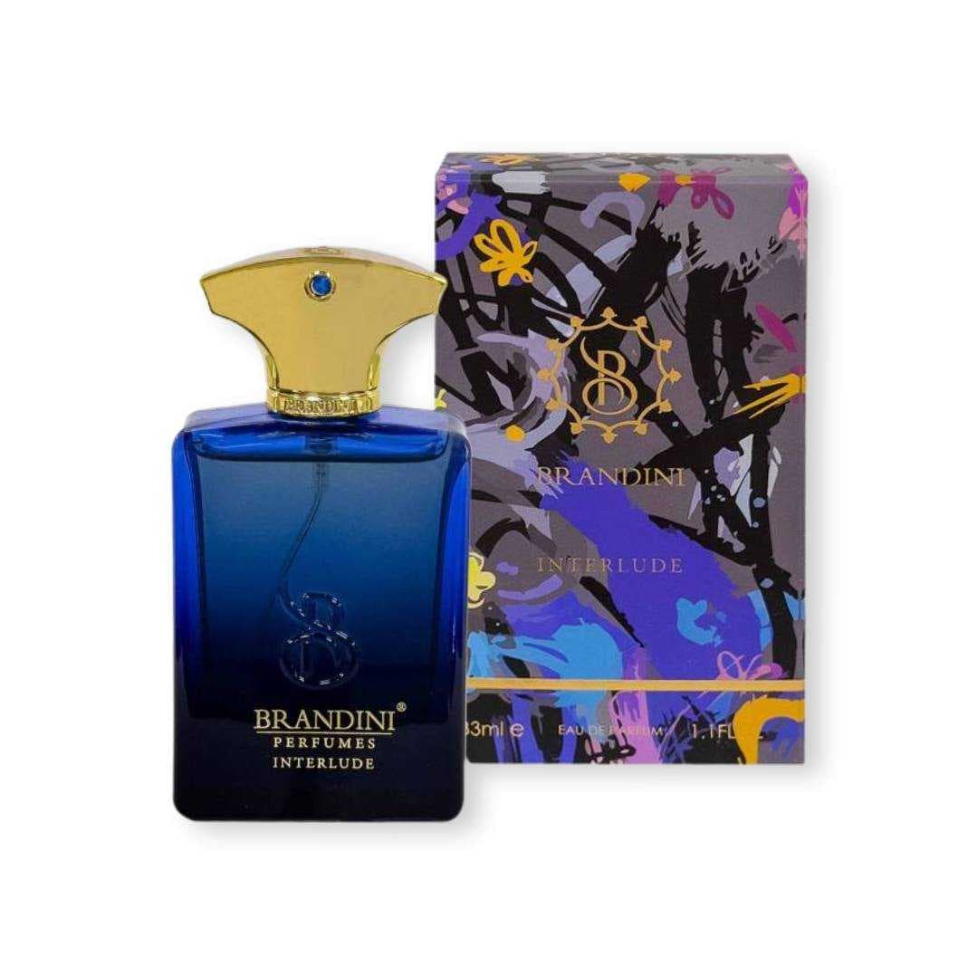 عطر ادوپرفیوم مینیاتوری مردانه اینترلود ایریس من برندینی BRANDINI مدل Amouage Interlude Iris Men حجم 33 میل