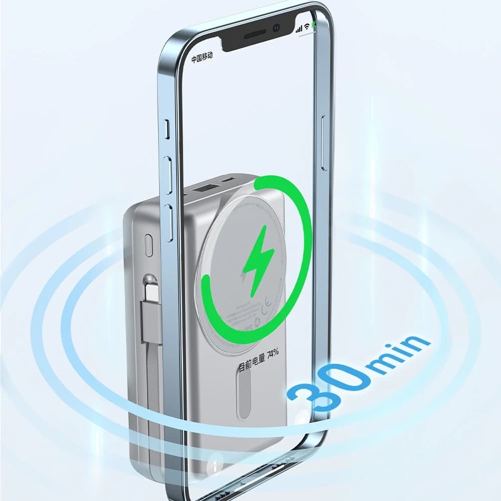 پاوربانک شیائومی مدل WIWU Truck Series 20000mAh Magnetic Power Bank PP04 — تصویر ۵