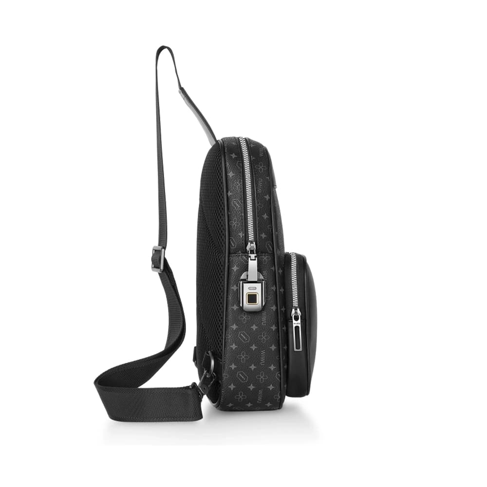 کيف کراس بادی همراه با اثر انگشت شیائومی مدل WIWU Master Anti-Theft Fingerprint Lock Crossbody Bag — تصویر ۳