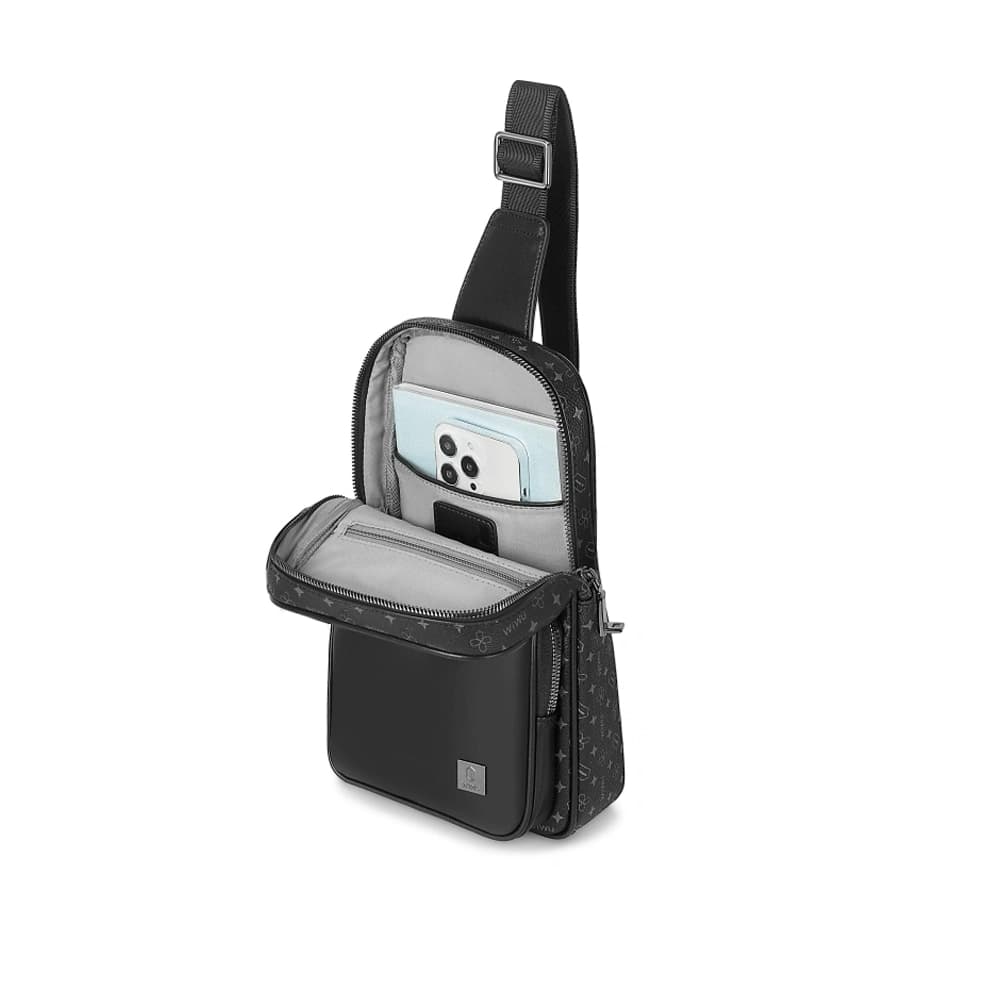کيف کراس بادی همراه با اثر انگشت شیائومی مدل WIWU Master Anti-Theft Fingerprint Lock Crossbody Bag — تصویر ۵