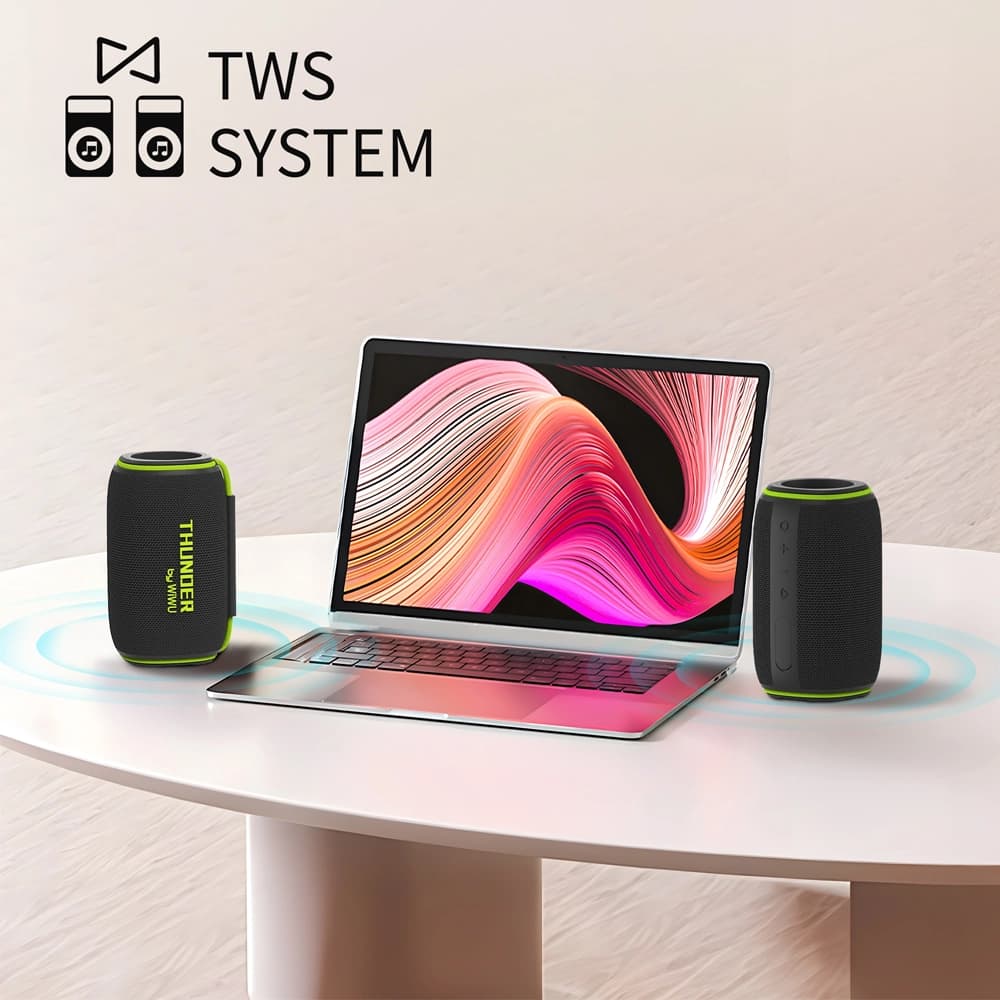اسپيکر بلوتوثی شیائومی مدل WIWU Thunder Wireless Portable Speaker H5 — تصویر ۴