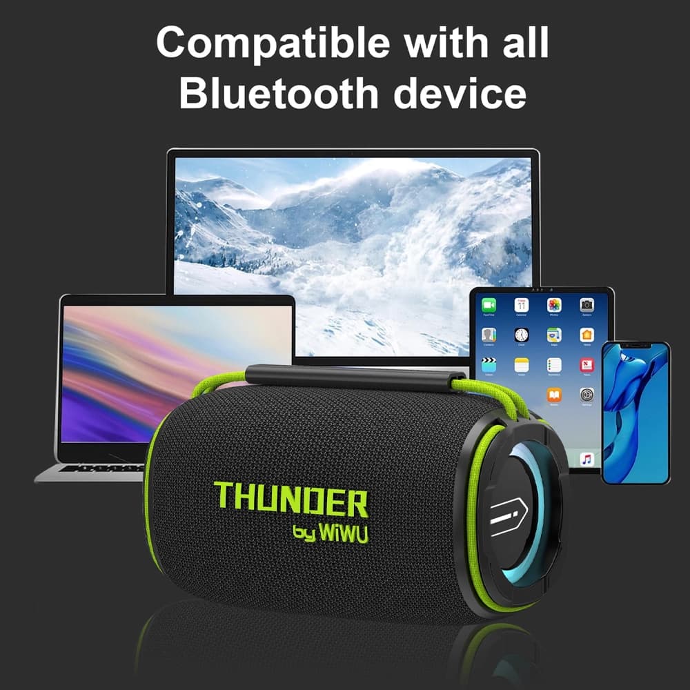 اسپيکر بلوتوثی شیائومی مدل WIWU Thunder Wireless Portable Speaker H5 — تصویر ۵