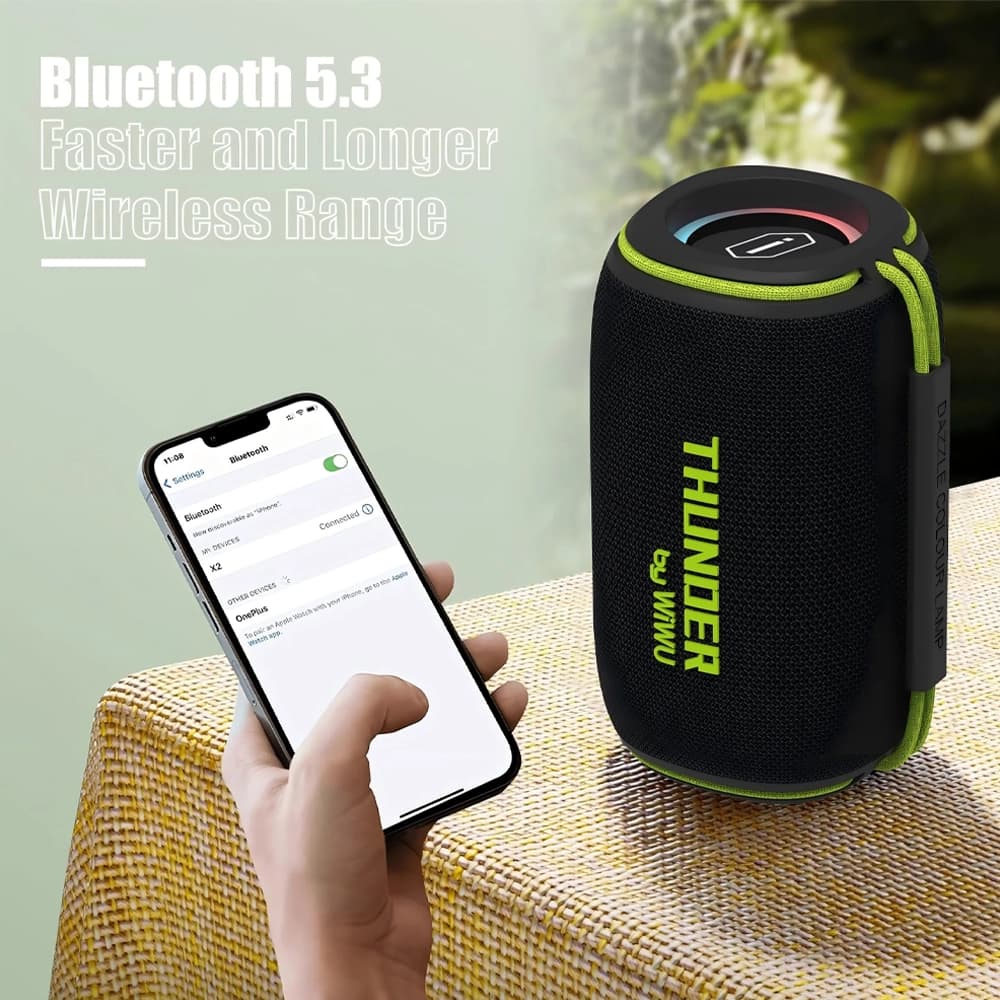 اسپيکر بلوتوثی شیائومی مدل WIWU Thunder Wireless Portable Speaker H5 — تصویر ۲