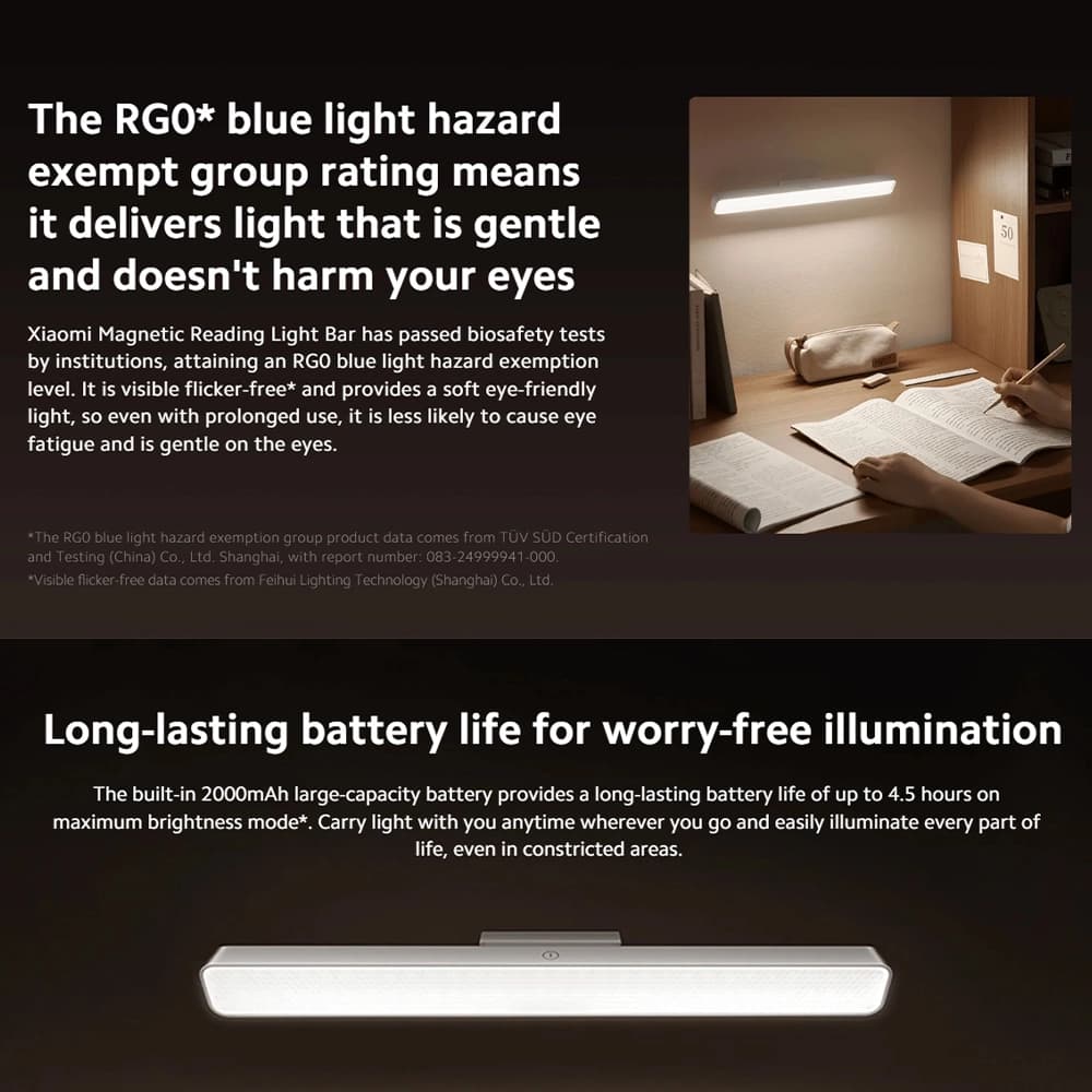 لایت بار مانيتور شيائومی مدل Xiaomi Magnetic Reading Light Bar 9290041698 — تصویر ۵