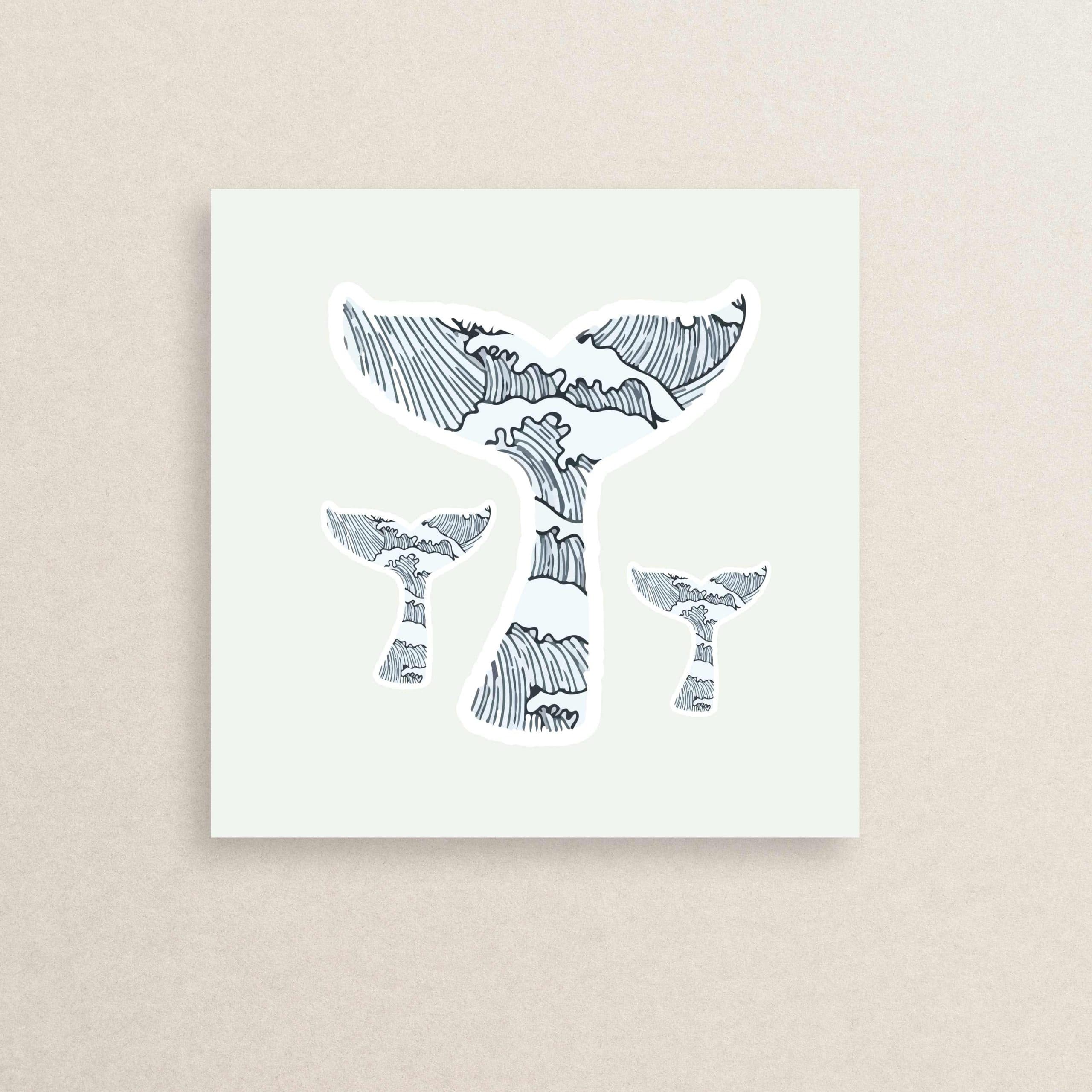میکرو استیکر وال 20 | Whale sticker 20