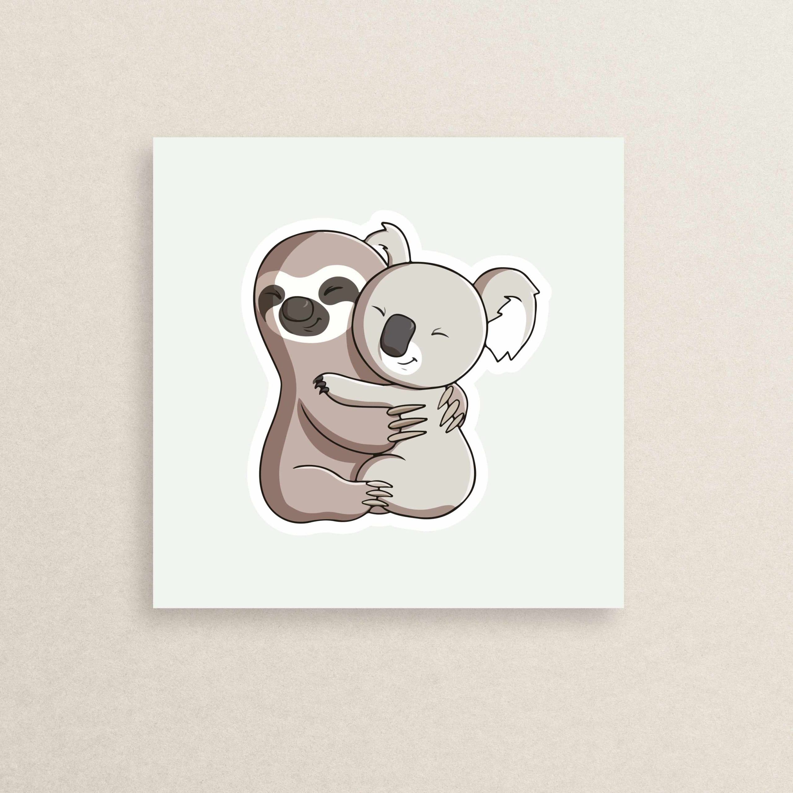 استیکر کوالا عاشق گوگولی 19 | Cute koala lovers sticker 19
