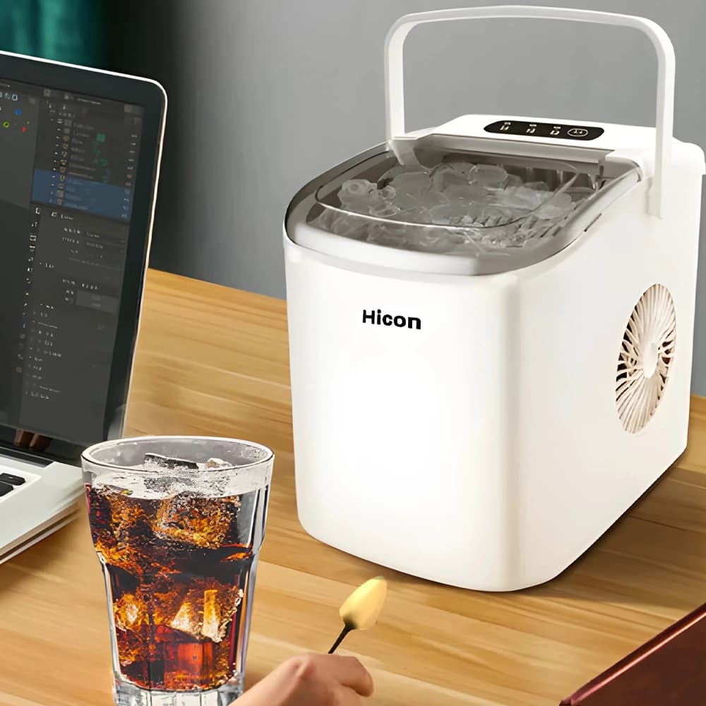 دستگاه يخ ساز هوشمند شیائومی مدل Hicon Portable Automatic Ice Maker 1.3 Liter HZB-16M‏ — تصویر ۳