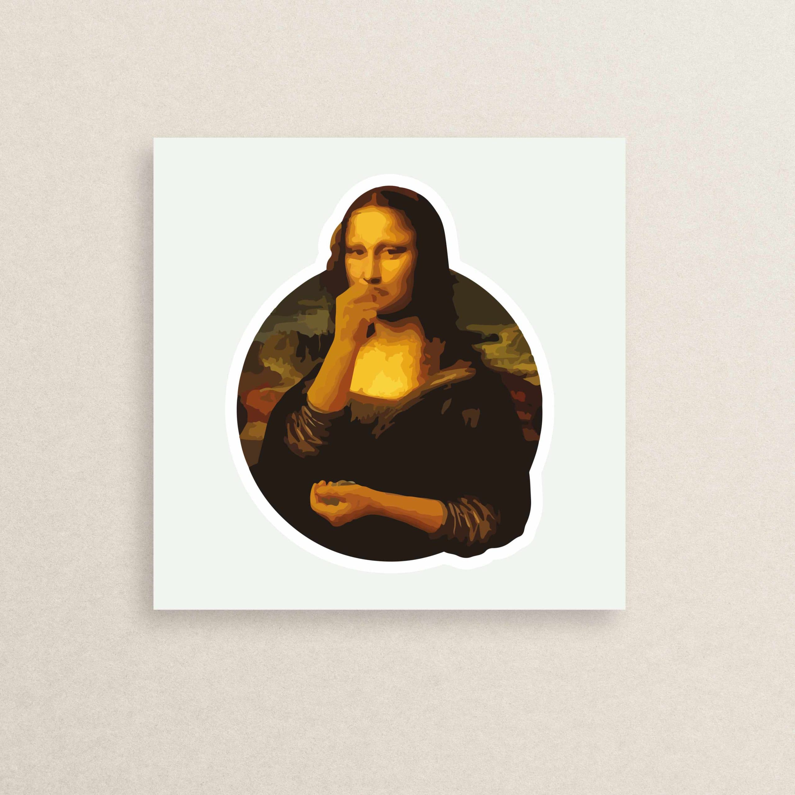 استیکر با مزه مونالیزا 06 | Cool mona lisa sticker 06