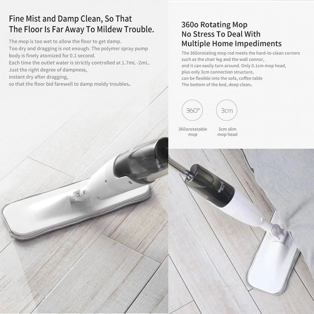 تی زمین شوی اسپری دار شیائومی مدل Deerma Spray Mop TB500 — تصویر ۵