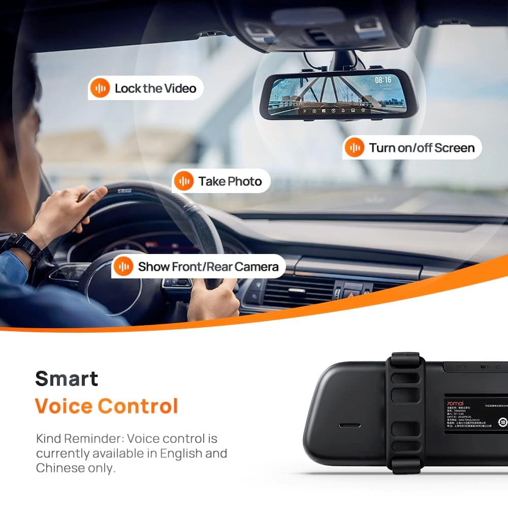دوربين ماشين شیائومی مدل 70mai Rearview Dash Cam S500 — تصویر ۳