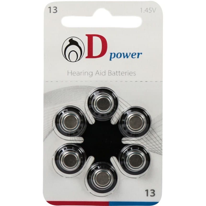 باتری سمعک دی پاور D-power شماره 13