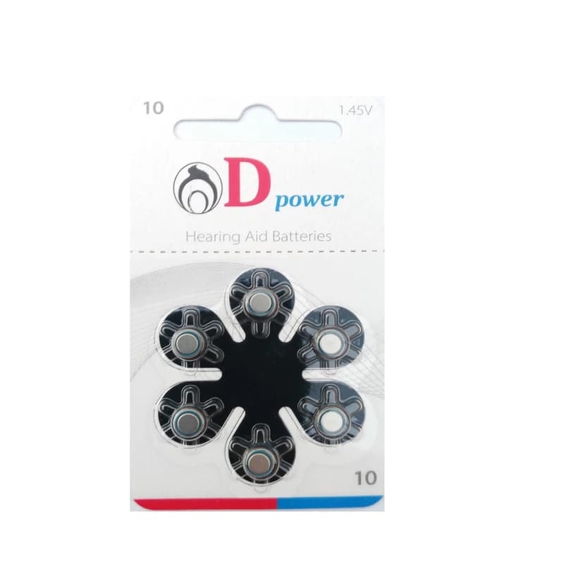 باتری سمعک دی پاور D-power شماره 10