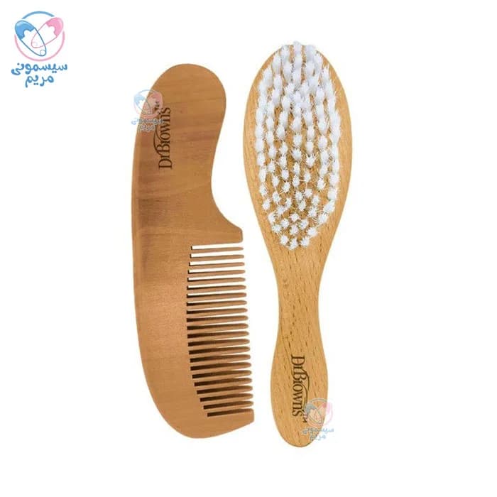 شانه و برس چوبی الیاف طبیعی دکتر براون Dr Brown’s 086