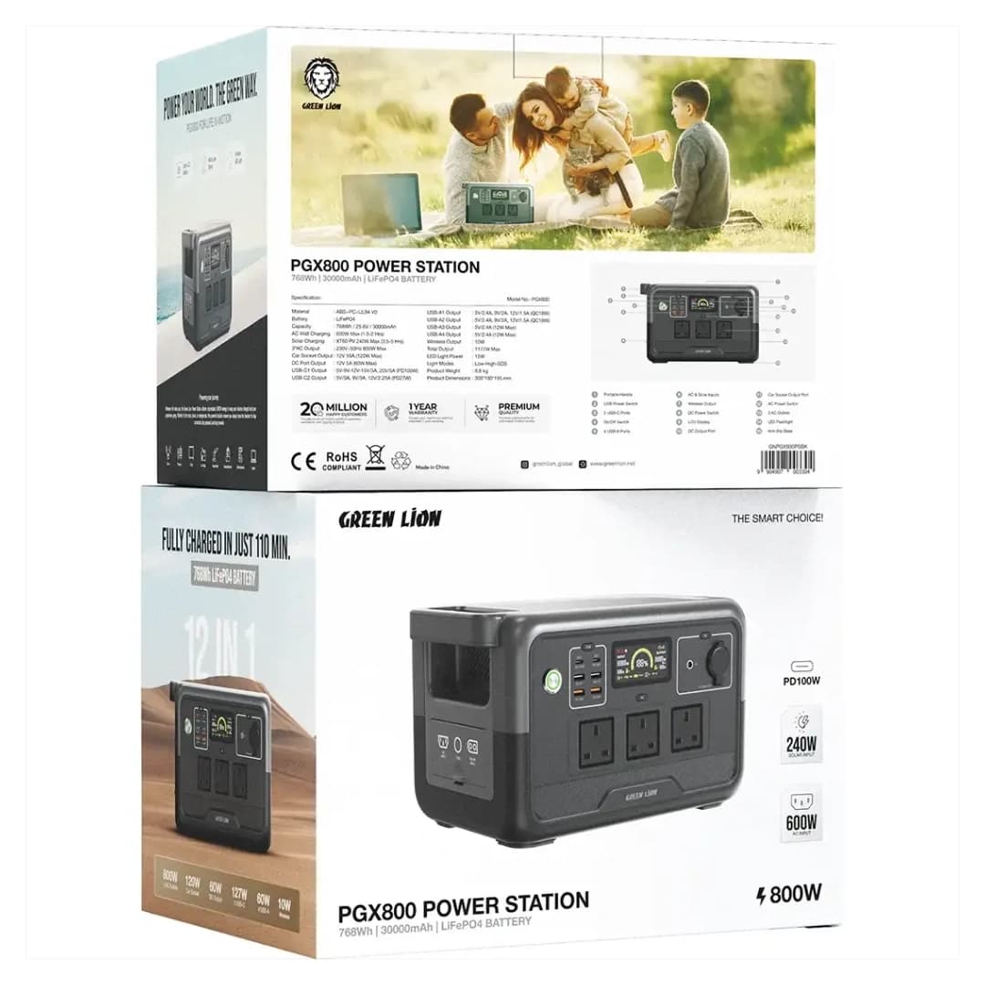 پاور استیشن 800 وات گرین لاین مدل PGX800 ظرفیت 30000mAh — تصویر ۴