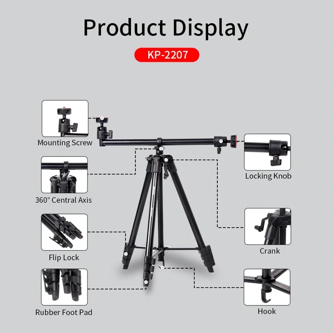 سه پایه دوربین جیماری مدل Jmary KP-2207 — تصویر ۷