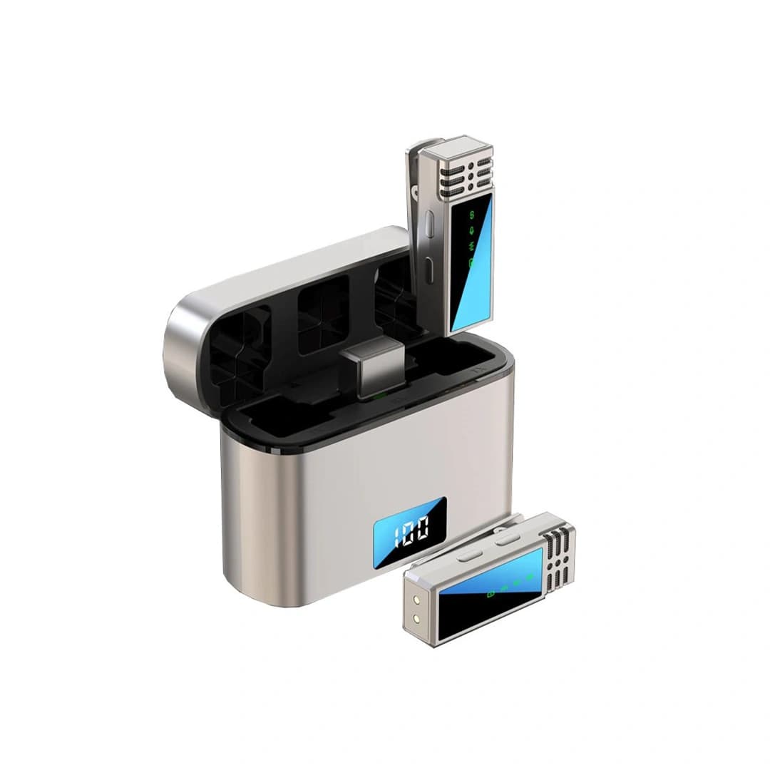 میکروفن یقه ای بی سیم جیماری مدل jmary mw-15 dual Type-C & Lighting