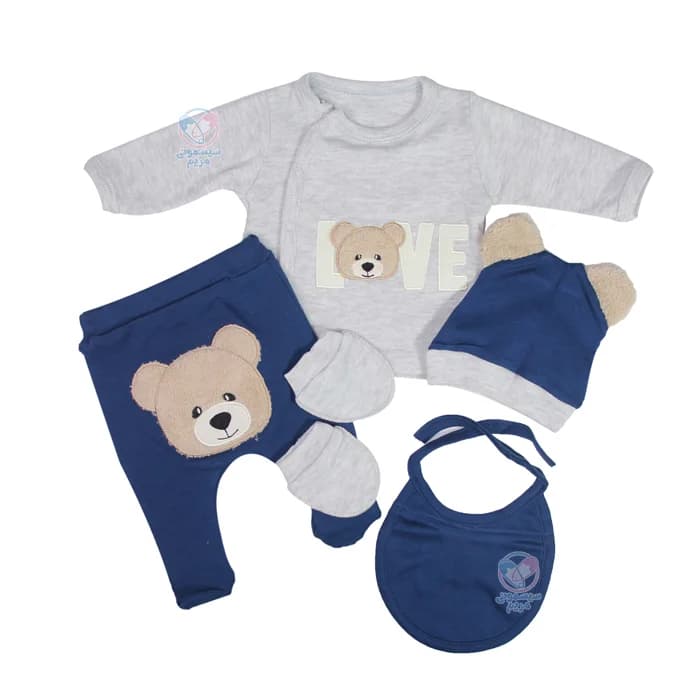 ست پنج تیکه نوزادی مینی لمب Minilamb Bear Love — تصویر ۲