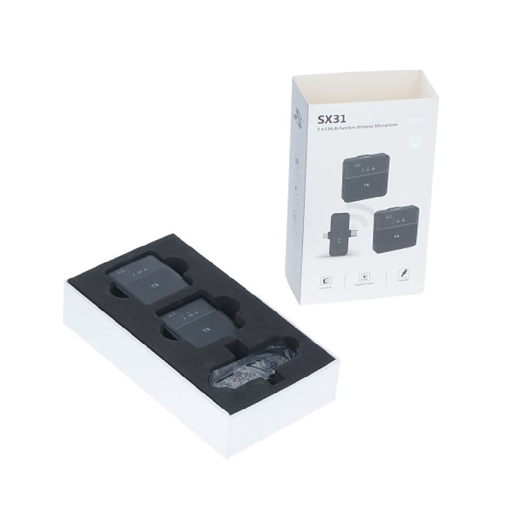 میکروفن یقه ای مدل SX31 dual 3in1 multi-function — تصویر ۵
