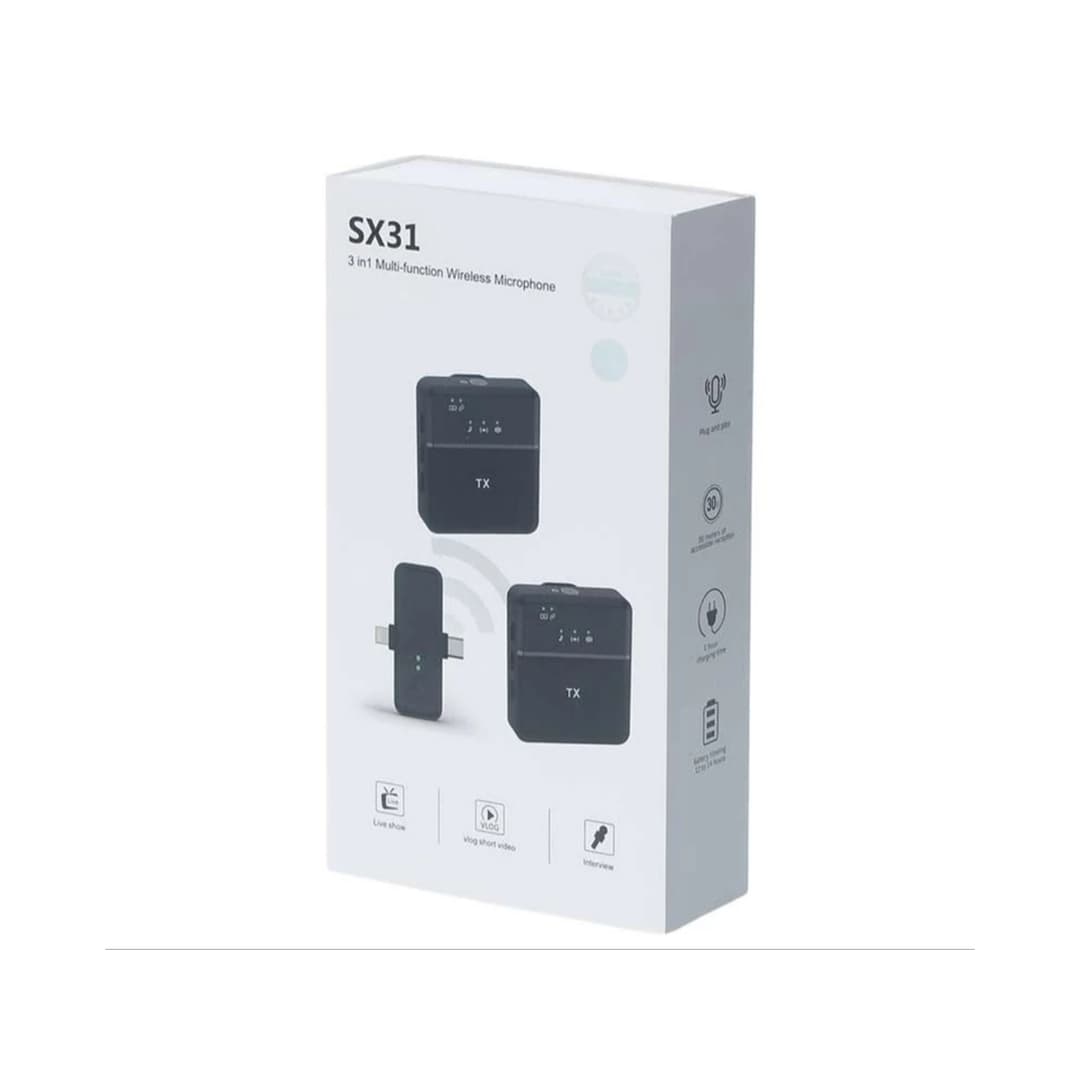 میکروفن یقه ای مدل SX31 dual 3in1 multi-function — تصویر ۳