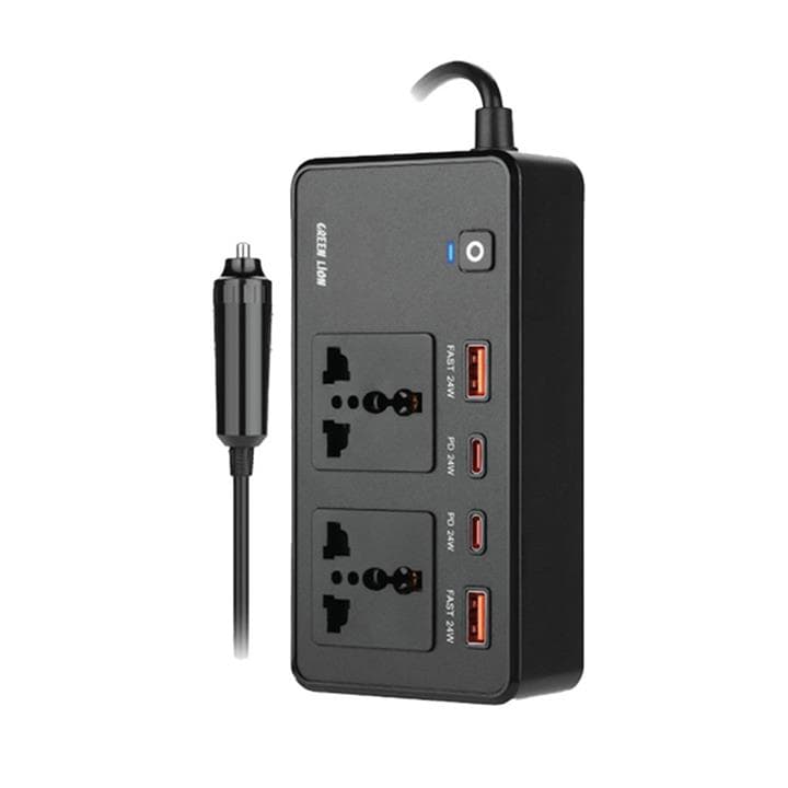 اینورتر و مبدل برق فندکی ماشین 200 وات گرین لاین Green Lion GC-200 Car Inverter — تصویر ۴