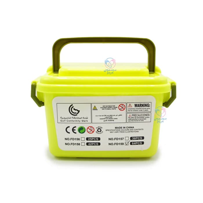 بازی مگنتی فلزی 64 تیکه سطلی استم STEM DF-159 — تصویر ۶