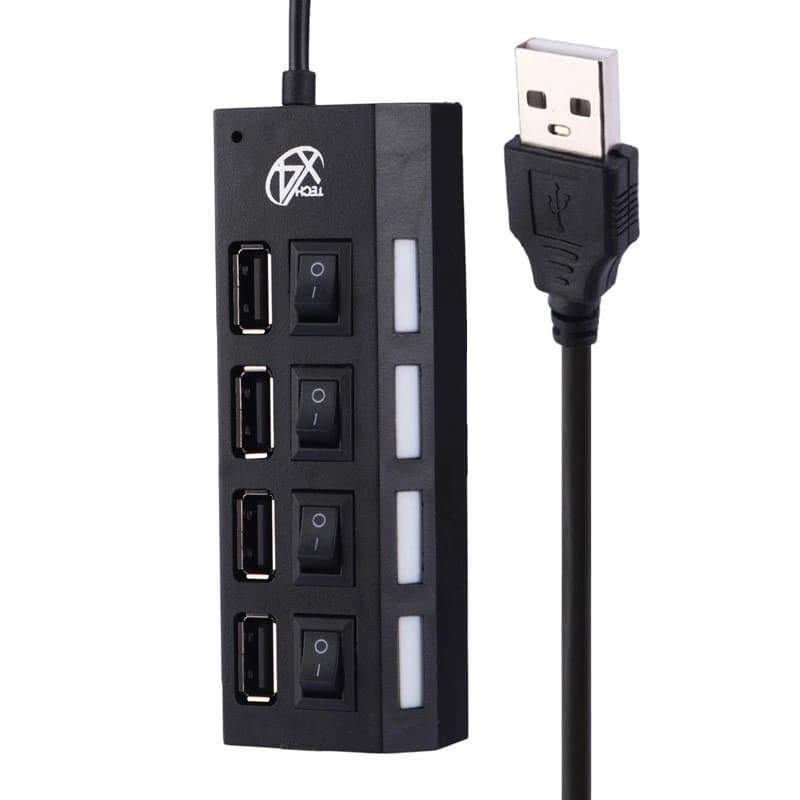 هاب 4 پورت کلیددار X4TECH مدل X405 — تصویر ۳