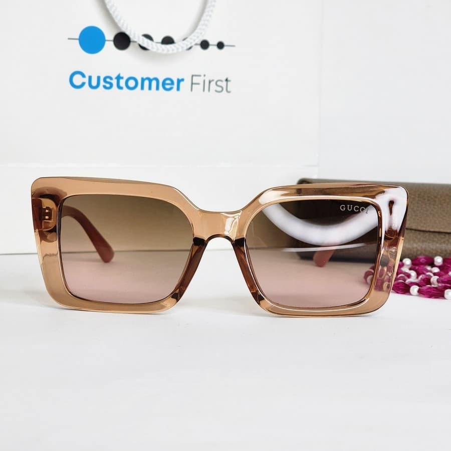 عینک افتابی زنانه مستطیل gucci کدb691
