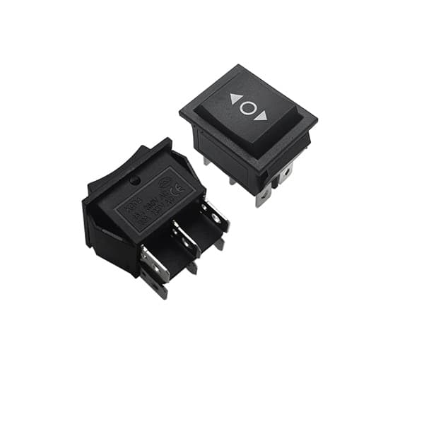 شستی راکر مشکی 6 پایه 3 حالت 25*30 میلیمتر KCD4-203S 6PIN — تصویر ۲