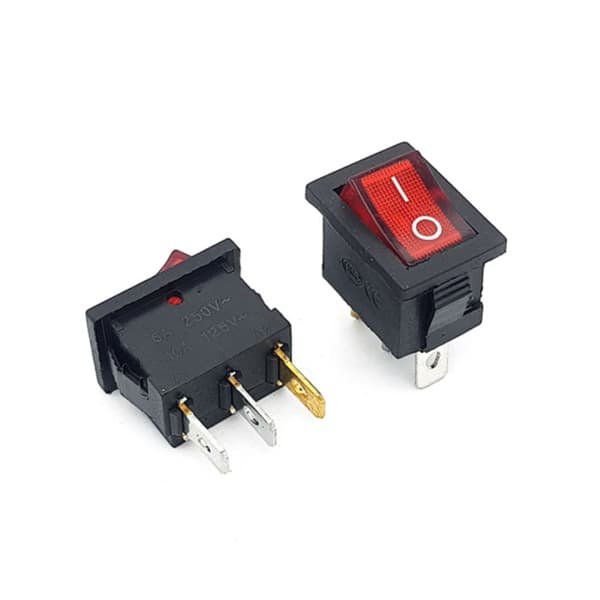 کلید راکر چراغ دار 3 پایه 2 حالت 15*21 میلیمتر KCD1-101N 3PIN — تصویر ۲