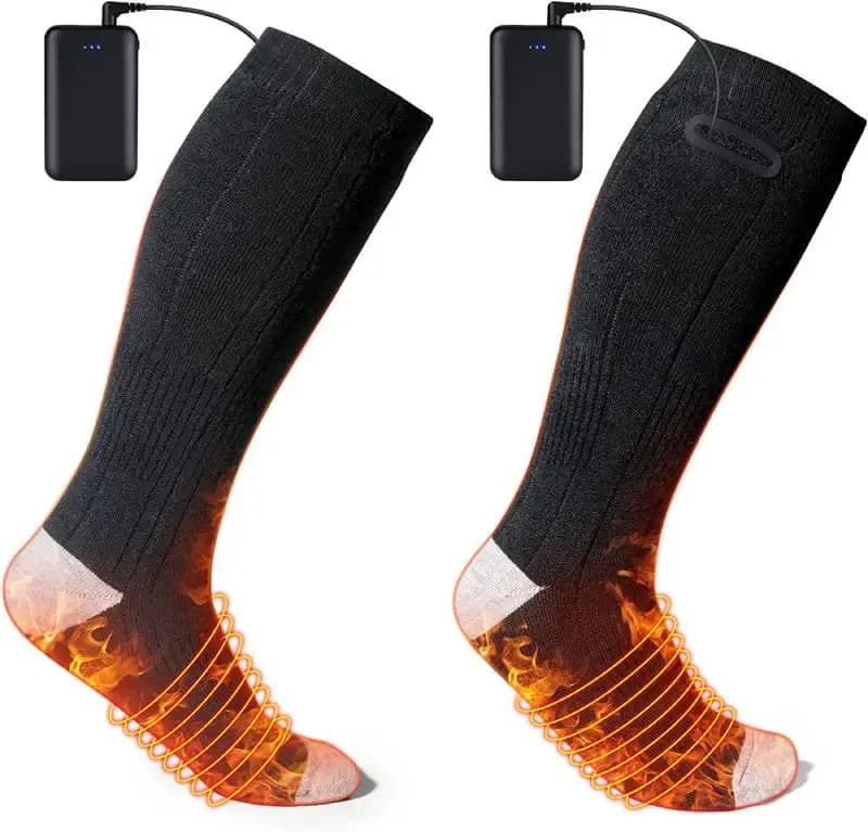 جوراب حرارتی با باتری 4500 میلی آمپر زنانه و مردانه heating socks — تصویر ۲