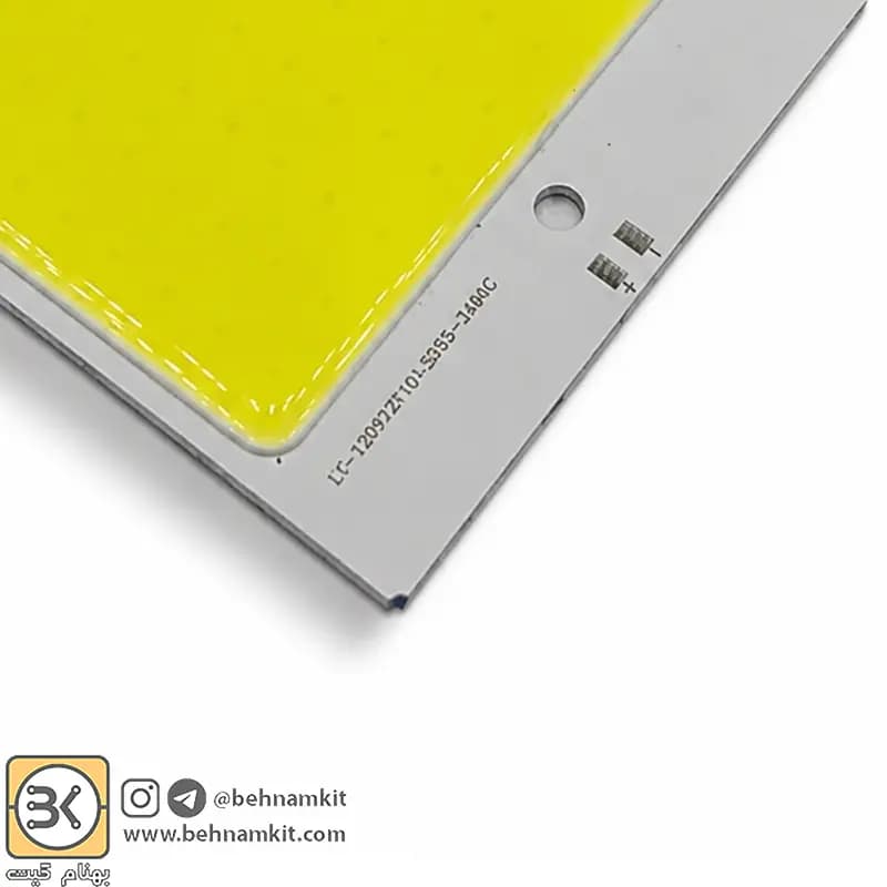 ال‌اى‌دى LED COB پروژکتوري 12V سفيد مهتابي cob 12V 60W 34B4c مستطيل — تصویر ۳