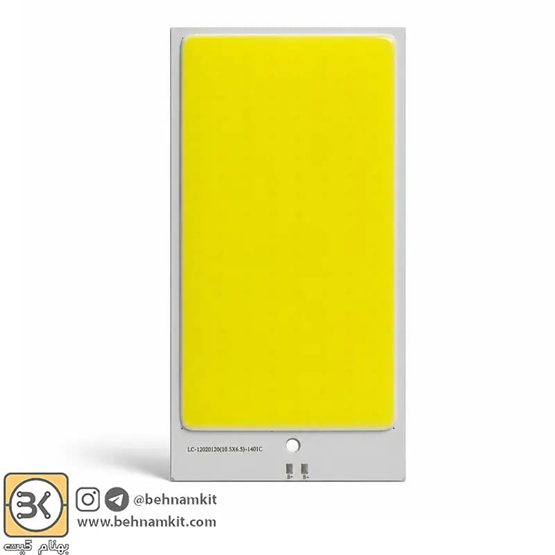 ال‌اى‌دى LED COB پروژکتوري 12V سفيد مهتابي cob 12V 60W 34B4c مستطيل