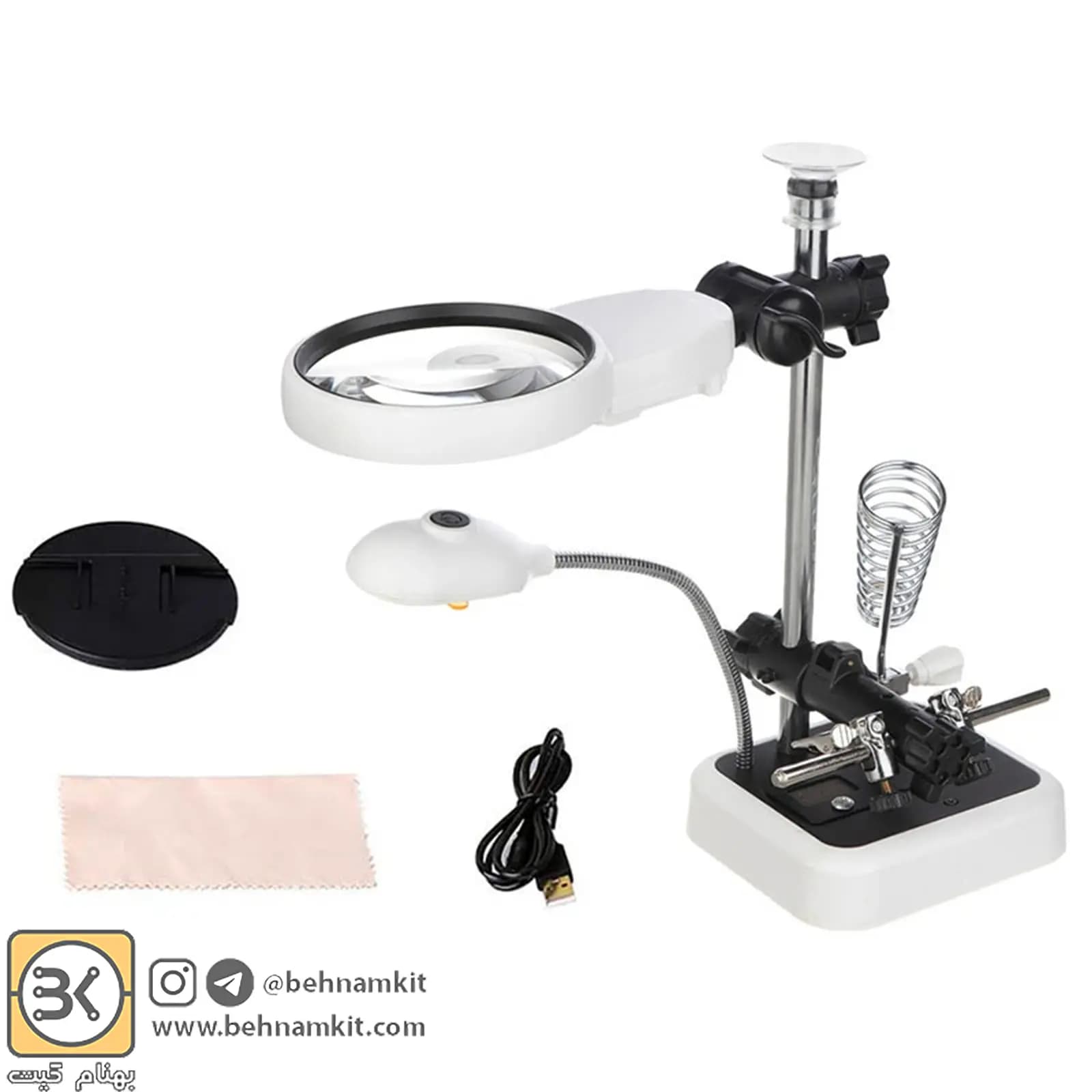 گیره مونتاژ و پایه هویه ذره بین دار مدل MG16129DC — تصویر ۴