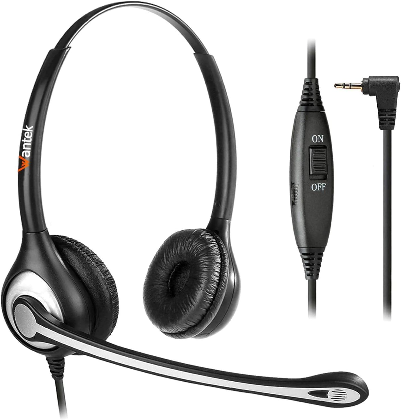 هدست با میکروفون حذف نویز جک 2.5 برند Wantek مدل B602P1