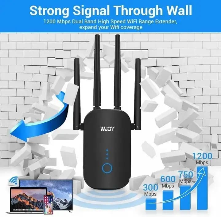 تقویت کننده وای فای دو باند 1200 مگابیت بر ثانیه برند WJOY — تصویر ۴