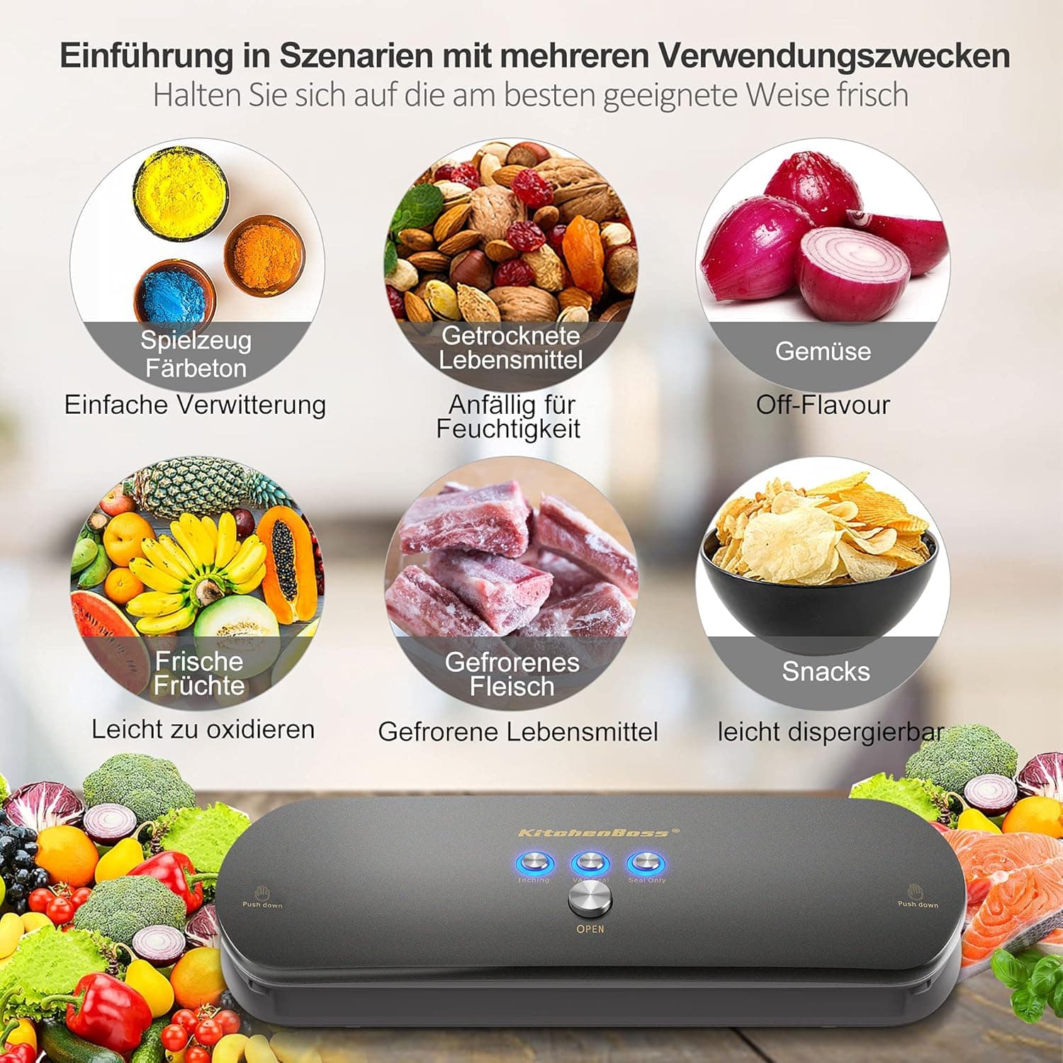 دستگاه بسته بندی وکیوم مواد غذای برند kitchenboss — تصویر ۵
