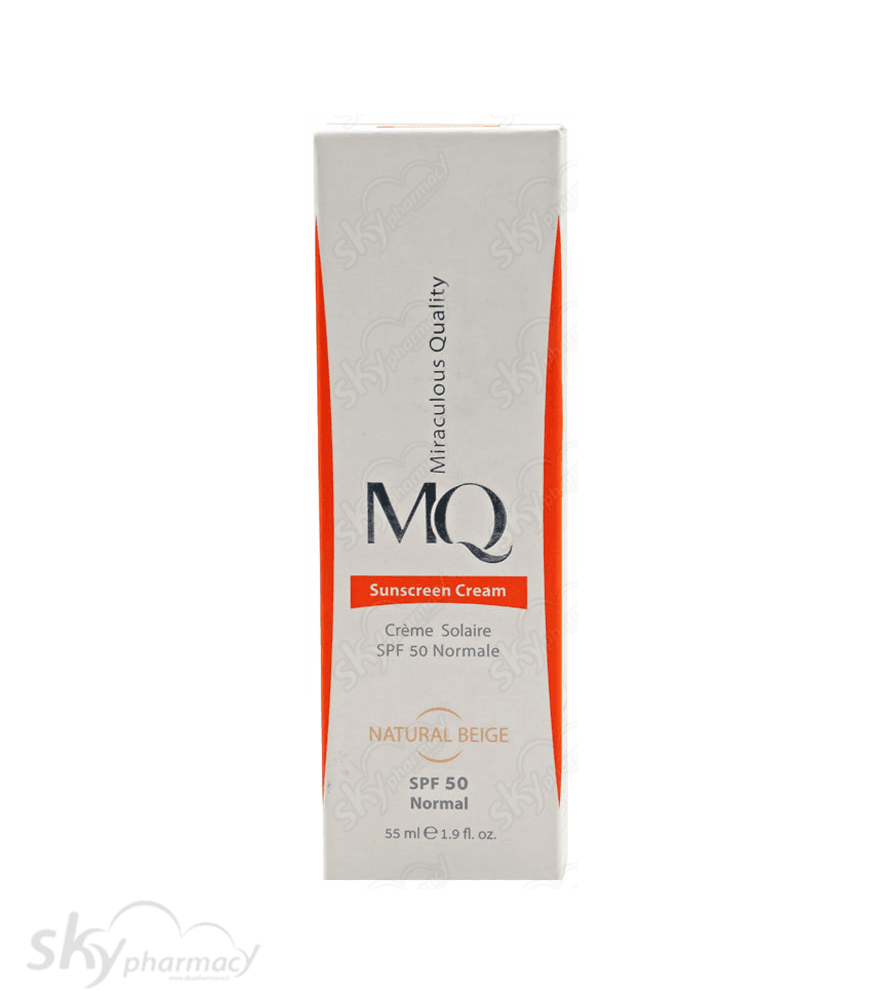 کرم ضد آفتاب نرمال رنگی ام کیو SPF50 حجم 55 میل