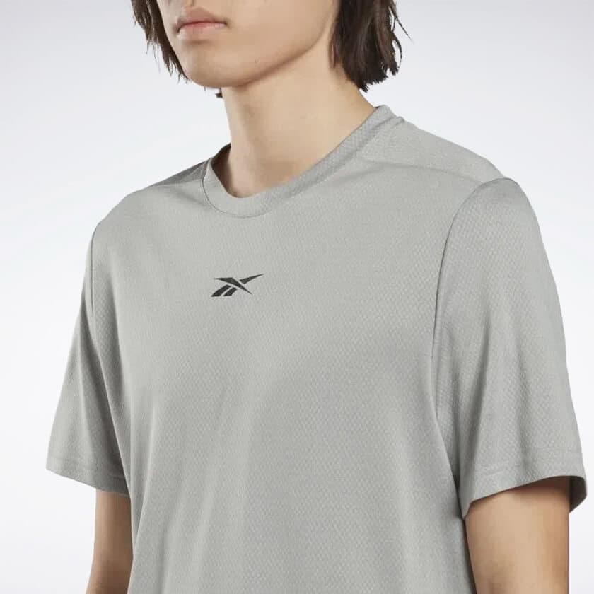 تیشرت مردانه ریباک مدل Reebok Workout Ready Melange T-shirt gray Hi0682 — تصویر ۲