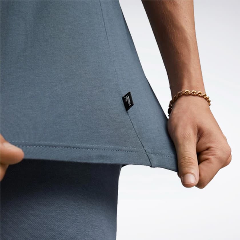 تیشرت مردانه پوما مدل Puma Essentials Slim Short Sleeve T-Shirt Grey Blue White 58666710 — تصویر ۲