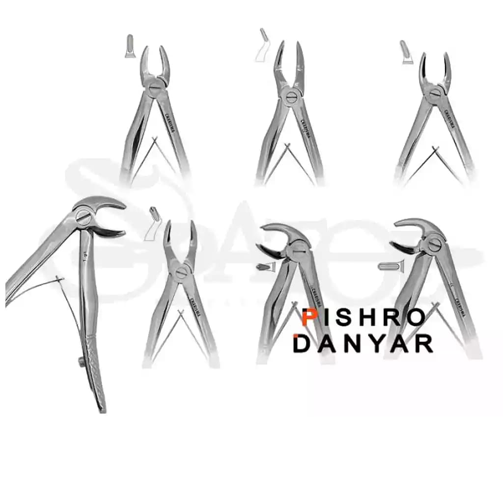 ست فورسپس ۷ عددی اطفال پیشرو Pishro Dent