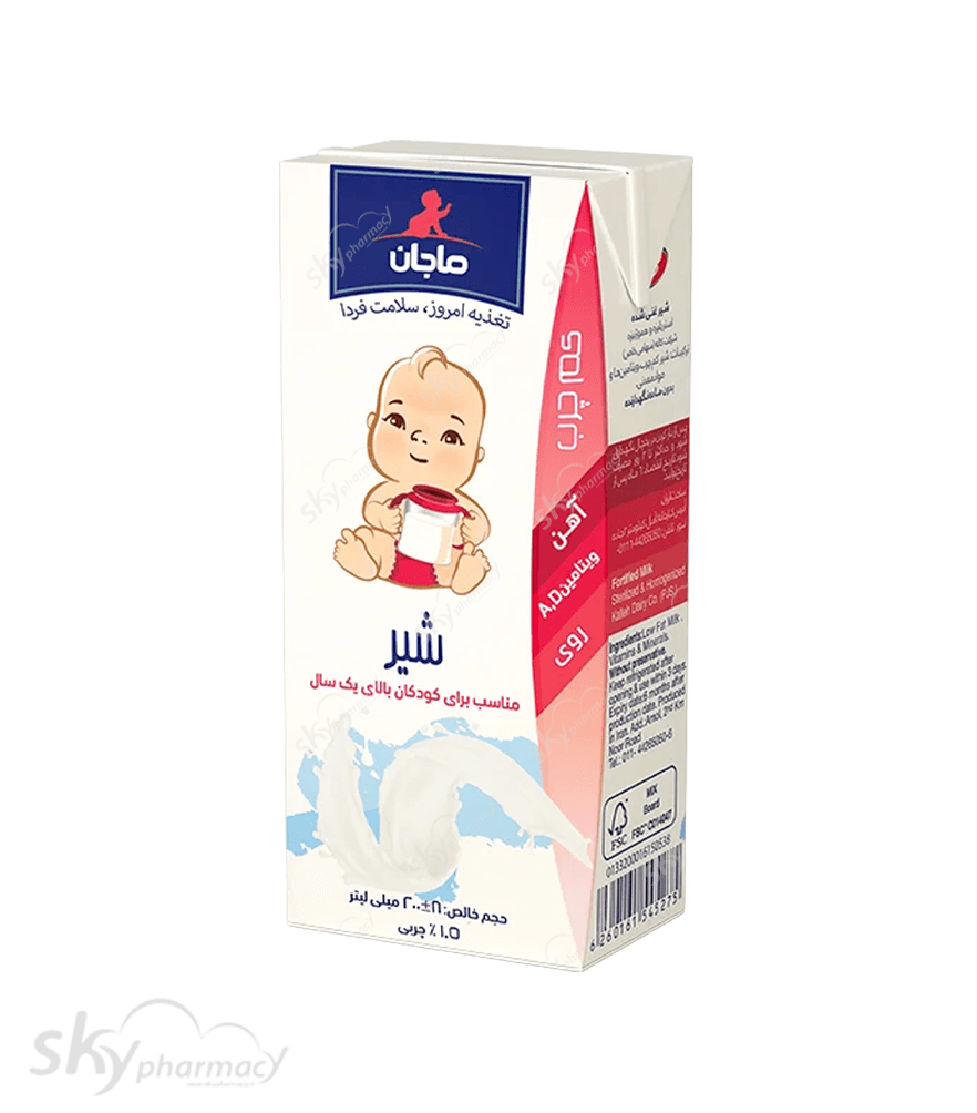 شیر کم چرب چرب غنی شده ماجان کاله