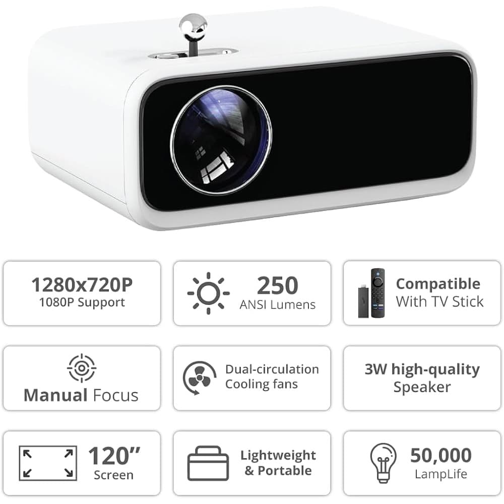 ویدیو پروژکتور ونبو مدل Wanbo Mini Projector Portable projector — تصویر ۵