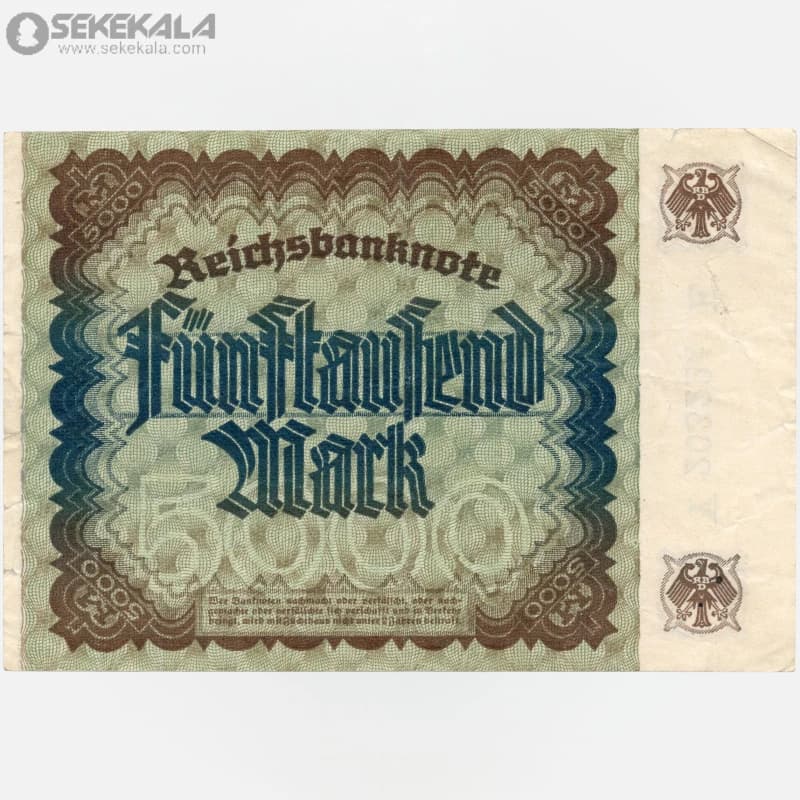 اسکناس‌ 5000 مارک آلمان 1922(VF)(جمهوری وایمار) — تصویر ۳