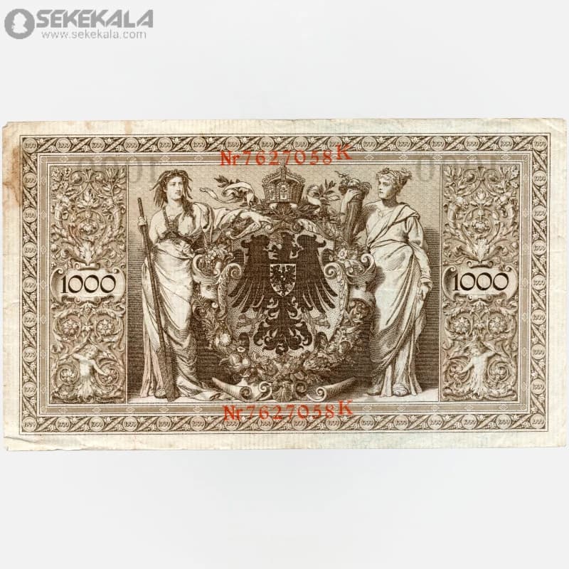 اسکناس 1000 مارک امپراتوری آلمان 1910(VF)(ویلهلم دوم)